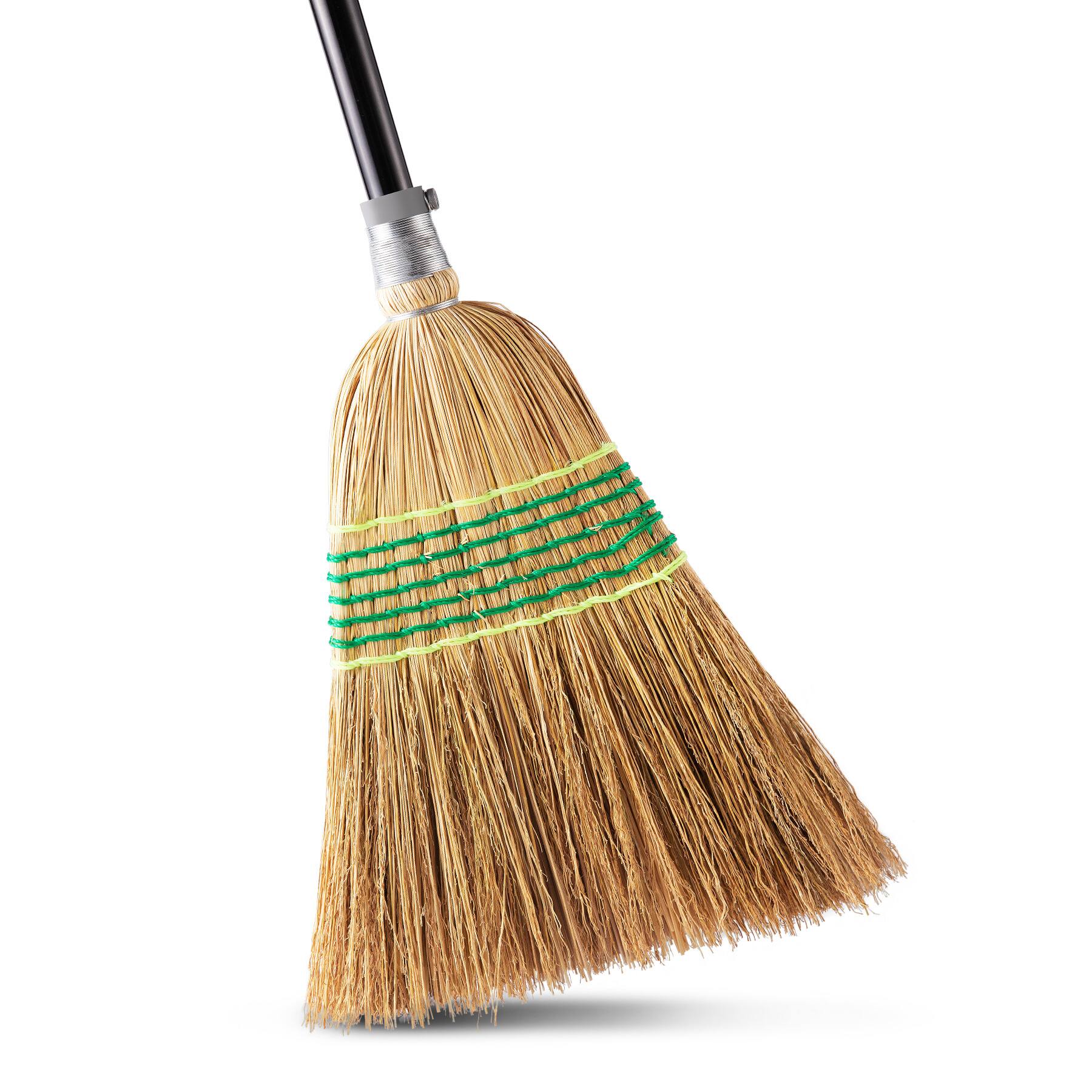 Front. Yocada - Heavy-Duty Broom Corn Broom Outdoor Commercial Indoor for Courtyard Garage Lobby Mall Market Floor Home Office.