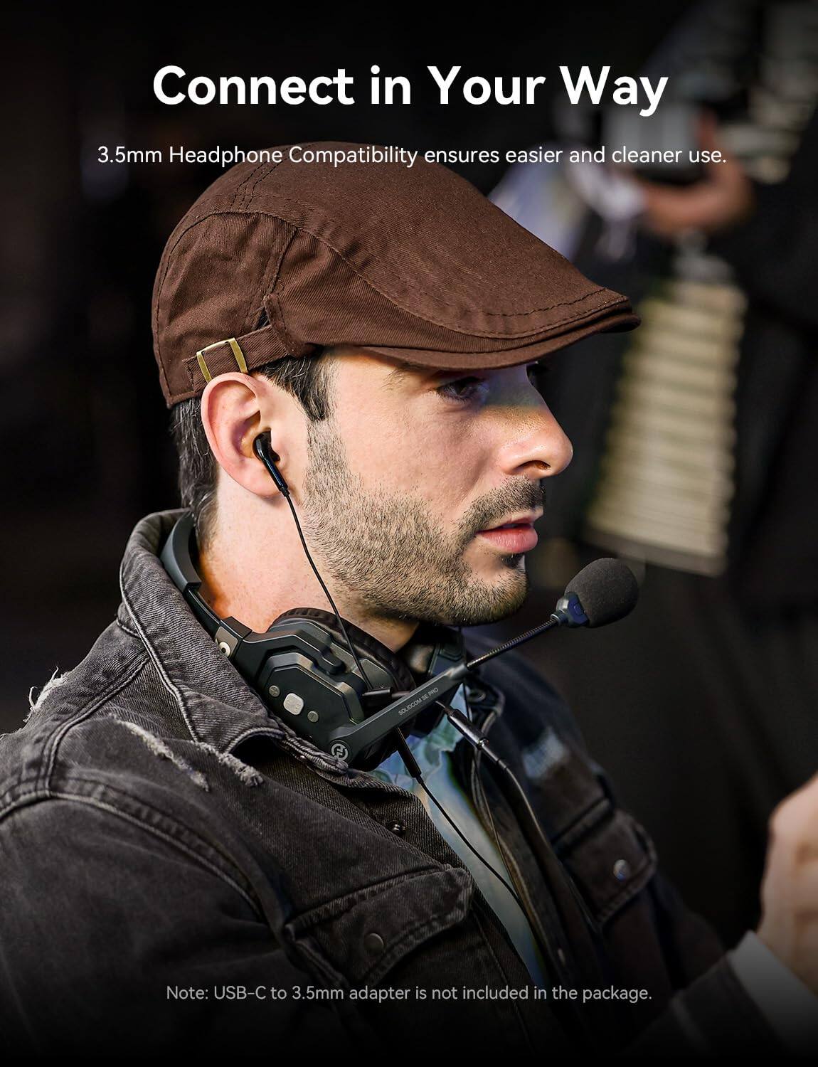 Connect in Your Way

3.5mm Headphone Compatibility ensures easier and cleaner use.

Note: USB-C to 3.5mm adapter is not included in the package.