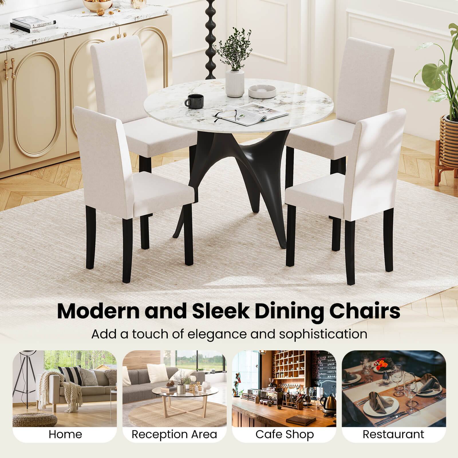 Modern and Sleek Dining Chairs  
Add a touch of elegance and sophistication  

Home  
Reception Area  
Cafe Shop  
Restaurant