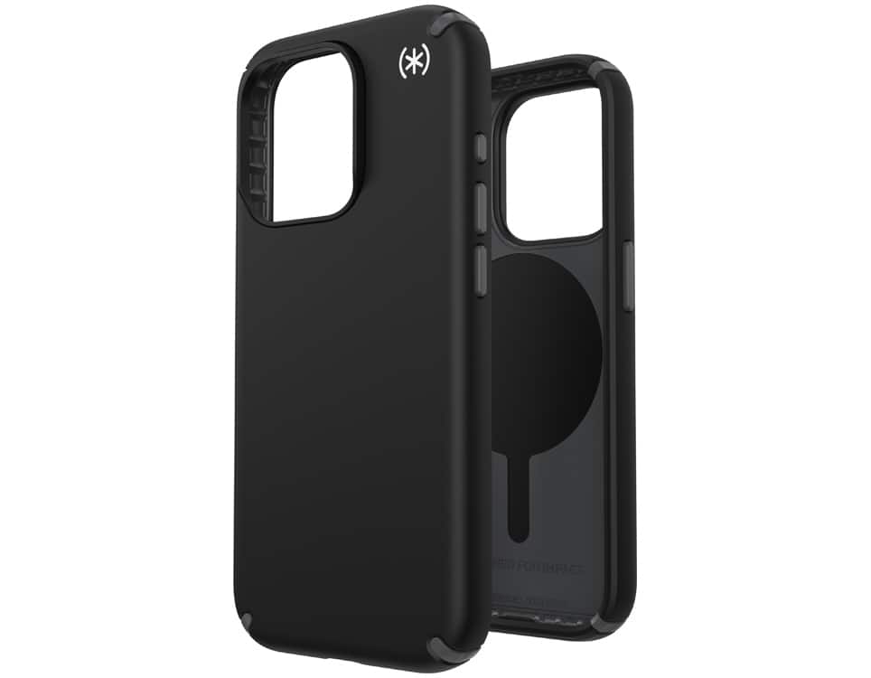 Left. Speck - Speck Presidio2 Pro with MagSafe Black Case - iPhone 15 Pro - Black.