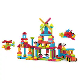 PicassoTiles - 240 PC Hedgehog Building Blocks Playset, Building Toys, Soft Toys for Kids Ages 3+