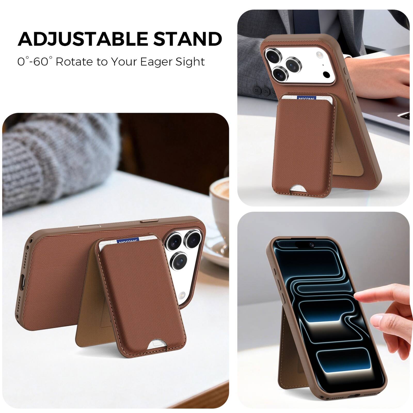 ADJUSTABLE STAND  
0°-60° Rotate to Your Eager Sight