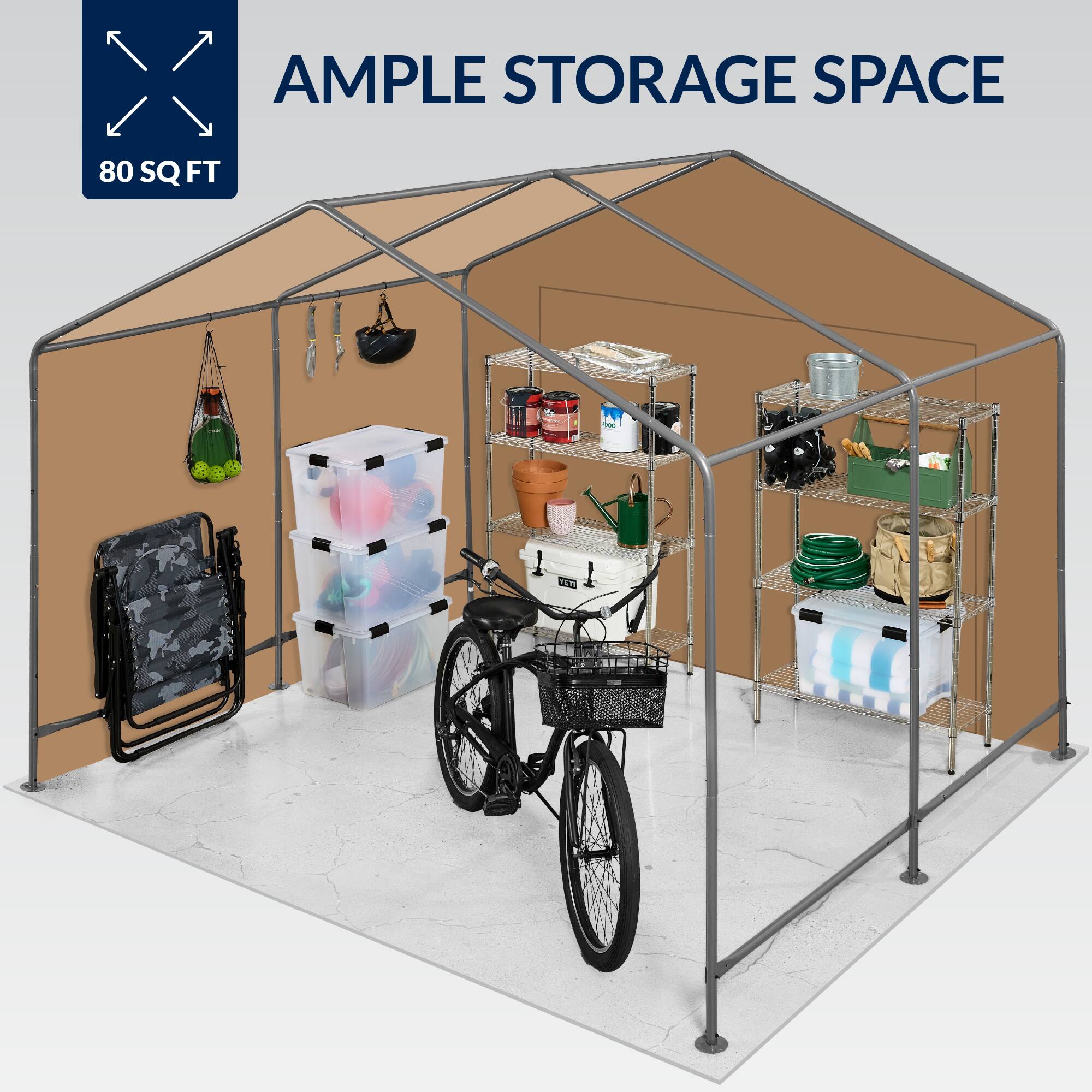 AMPLE STORAGE SPACE  
80 SQ FT