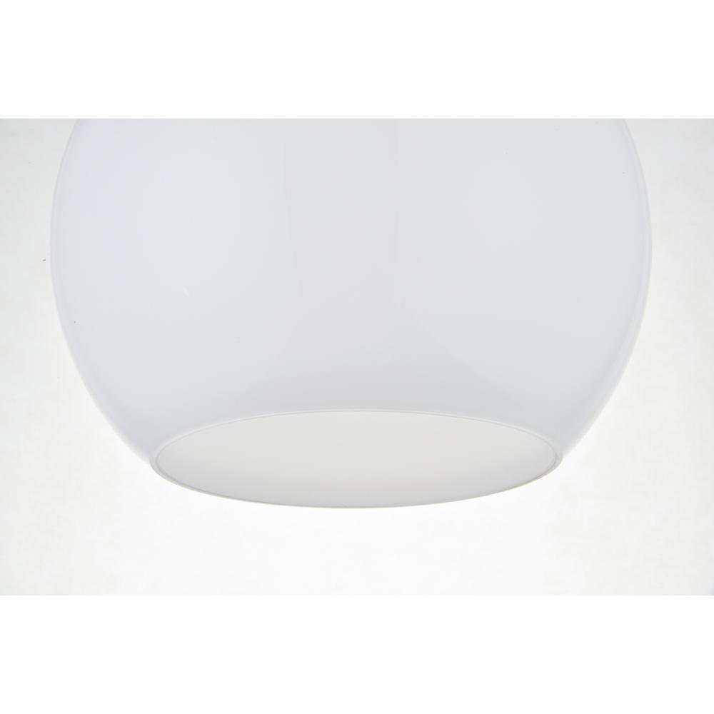 Back. Living District - Baxter 1 Light Chrome Flush Mount With Frosted White Glass - Chrome And Frosted White.