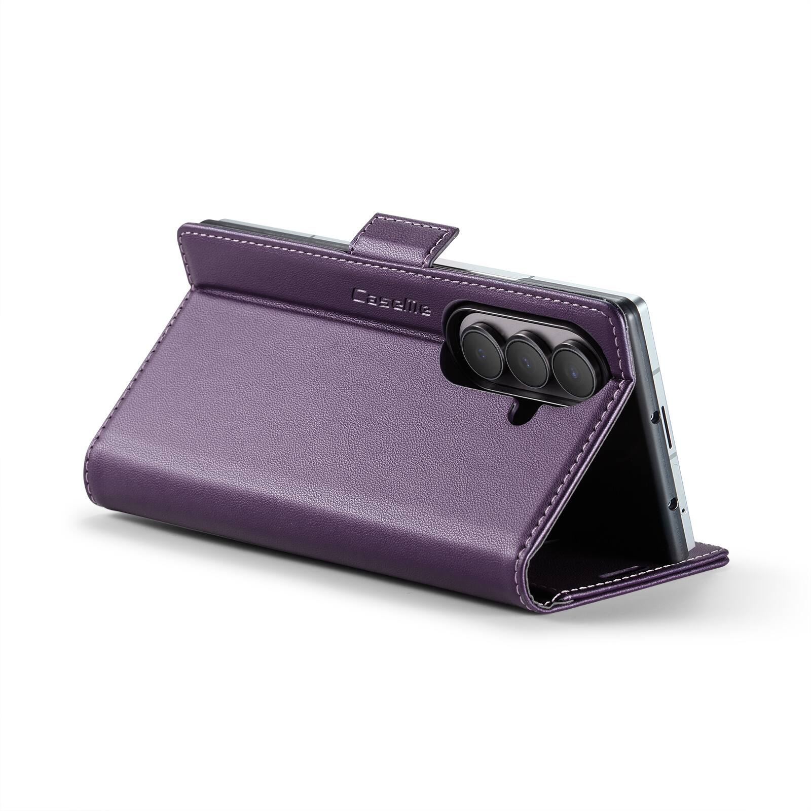 Alt View 8. UUCOVER - For Samsung Galaxy Z Fold8 Ultra PU Leather Wallet Case with RFID Blocking Card Holder Cash Slot, Magnetic Folio Cover - Purple.