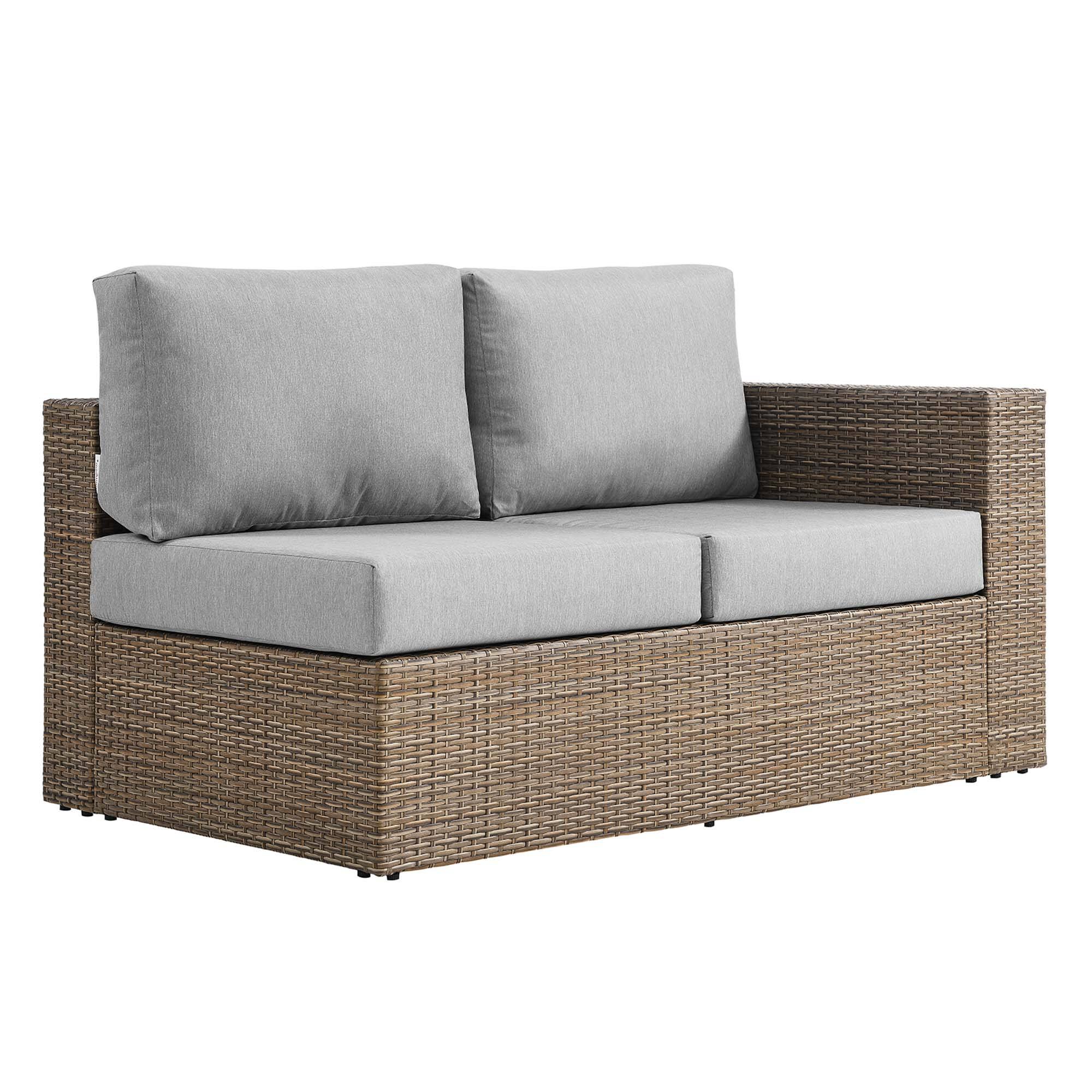 Angle. Modway - Convene Outdoor Patio Right-Arm Loveseat by Modway - Cappuccino Gray.