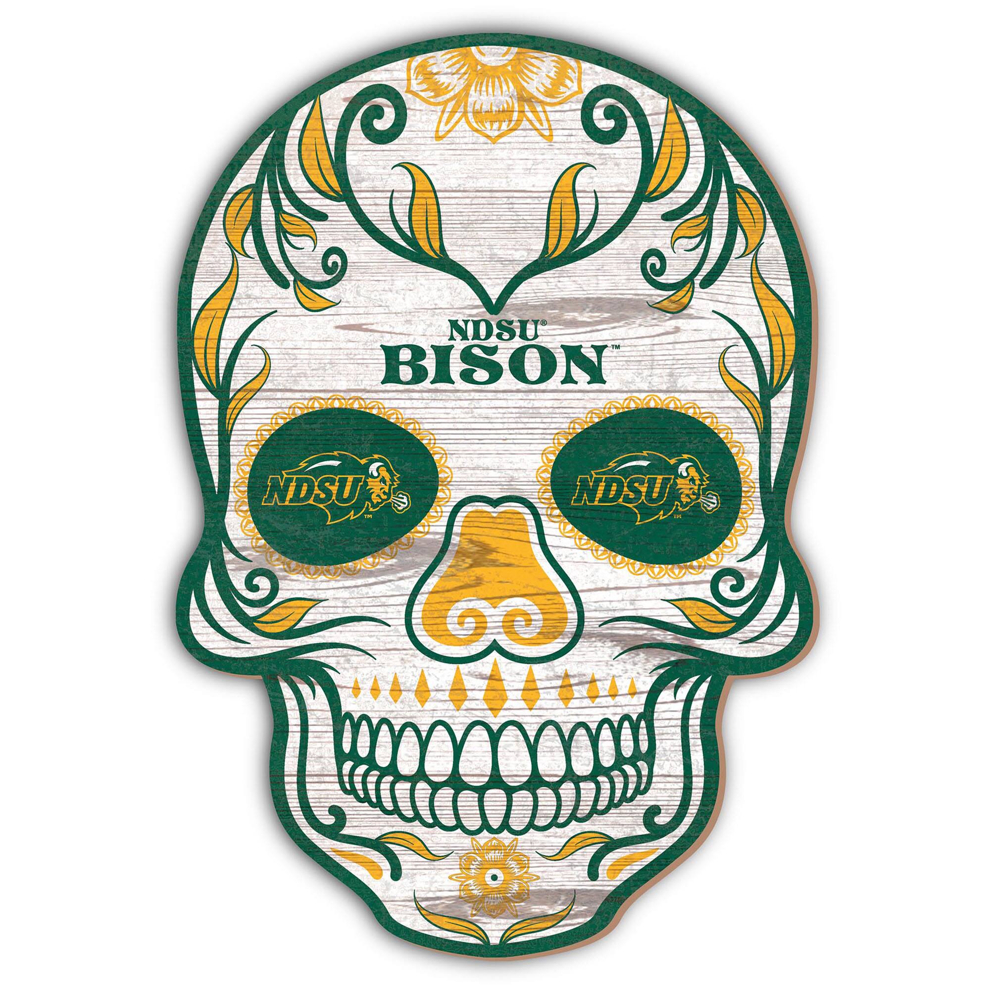 NDSU Bison 12'' Sugar Skull Sign