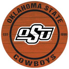 Jardine - Oklahoma State Cowboys 20'' x 20'' Indoor/Outdoor Circle Sign - Orange