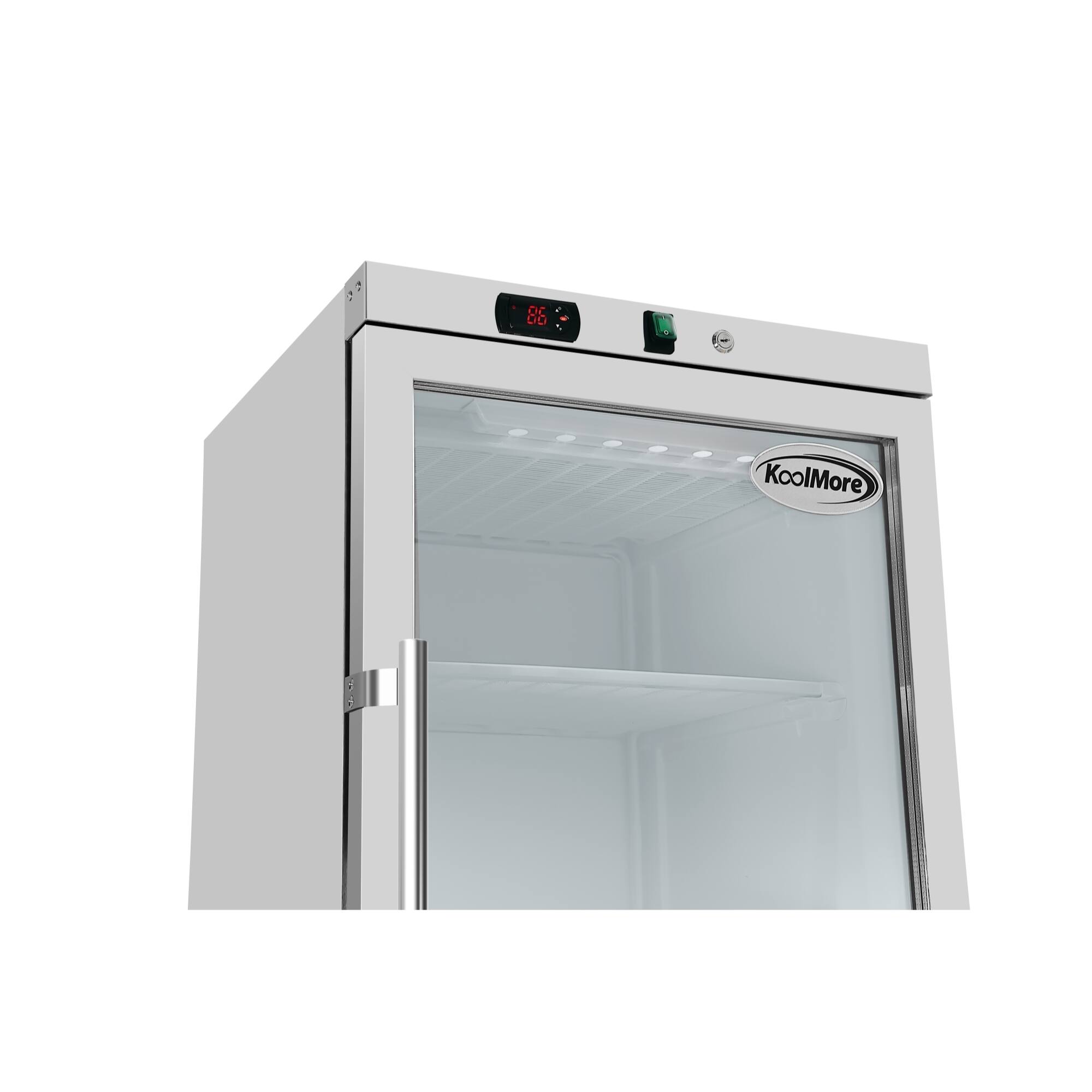 Alt View 6. Koolmore - 12 Cu. ft. Commercial Freezer with Glass Door in Stainless Steel - Manual Defrost (KM-FMD12SGD) - Stainless steel.