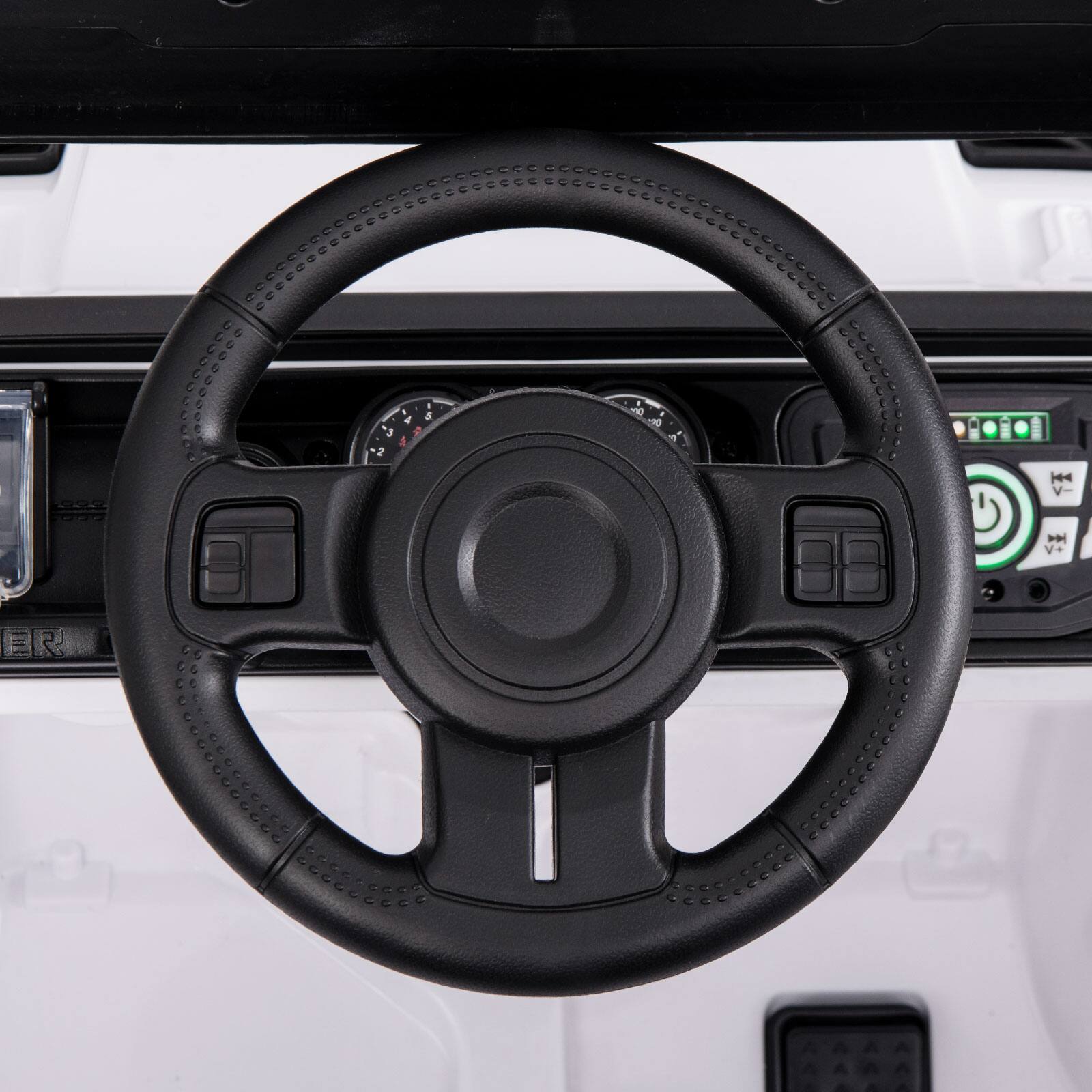 Alt View 1. SlickBlue - 12V Kids Electric Ride-On Truck with Remote Control and Music - White.