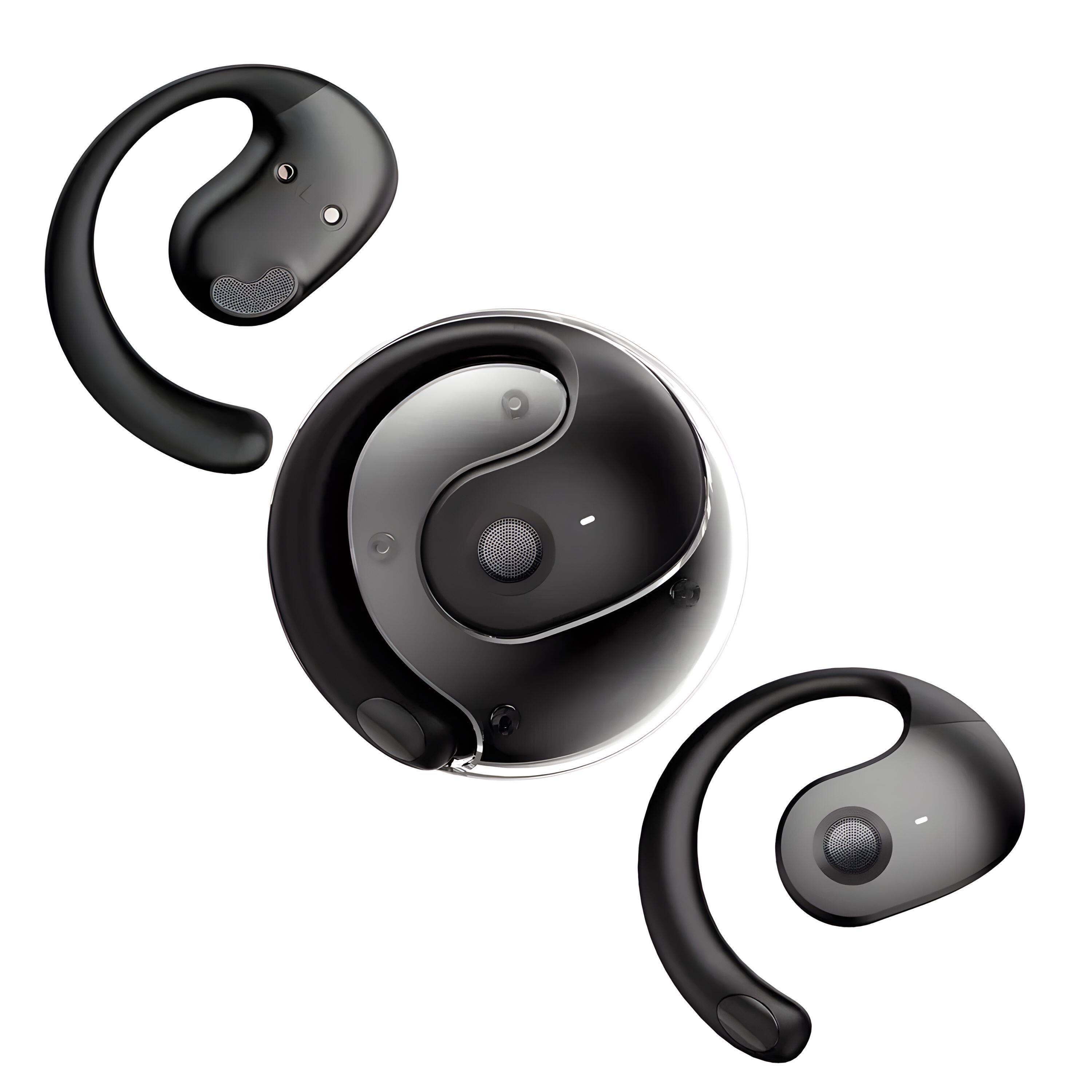 Front. Kitcheniva - Real Time Translation Bluetooth 5.4 Headset 150 Languages - Black.