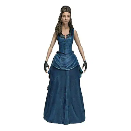 Front. Diamond Select Toys - Westworld Clementine Pennyfeather 7 Inch Action Figure - Blue.