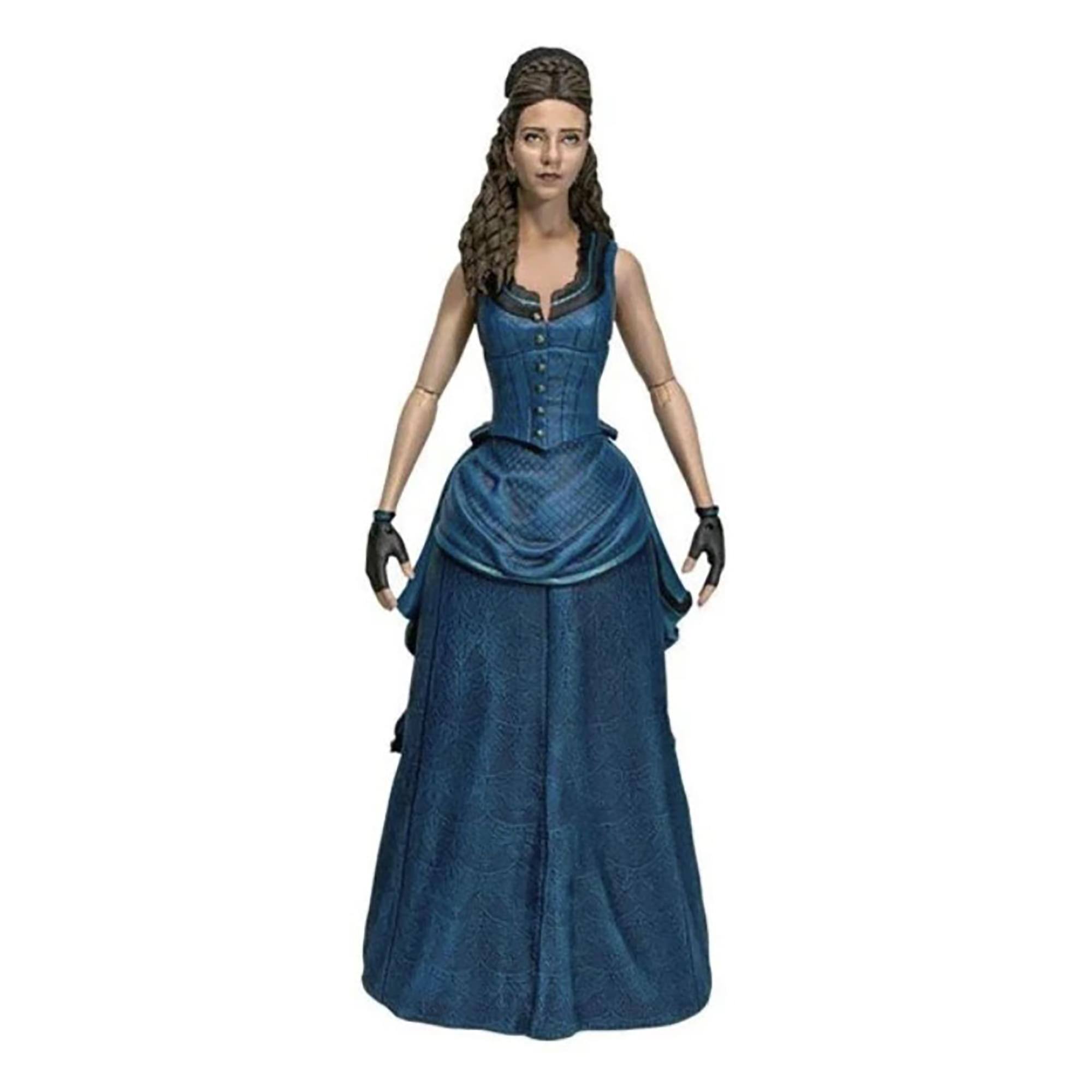 Front. Diamond Select Toys - Westworld Clementine Pennyfeather 7 Inch Action Figure - Blue.