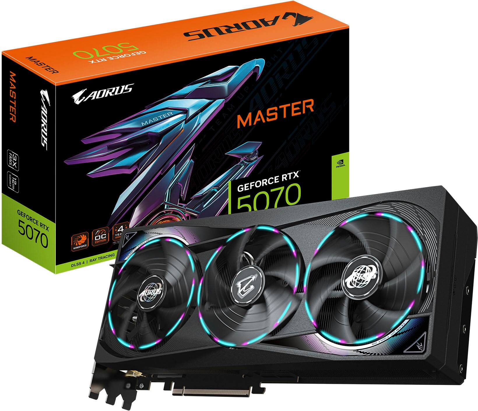 GIGABYTE NVIDIA GeForce RTX 5070 AORUS MASTER 12G GDDR7 PCI