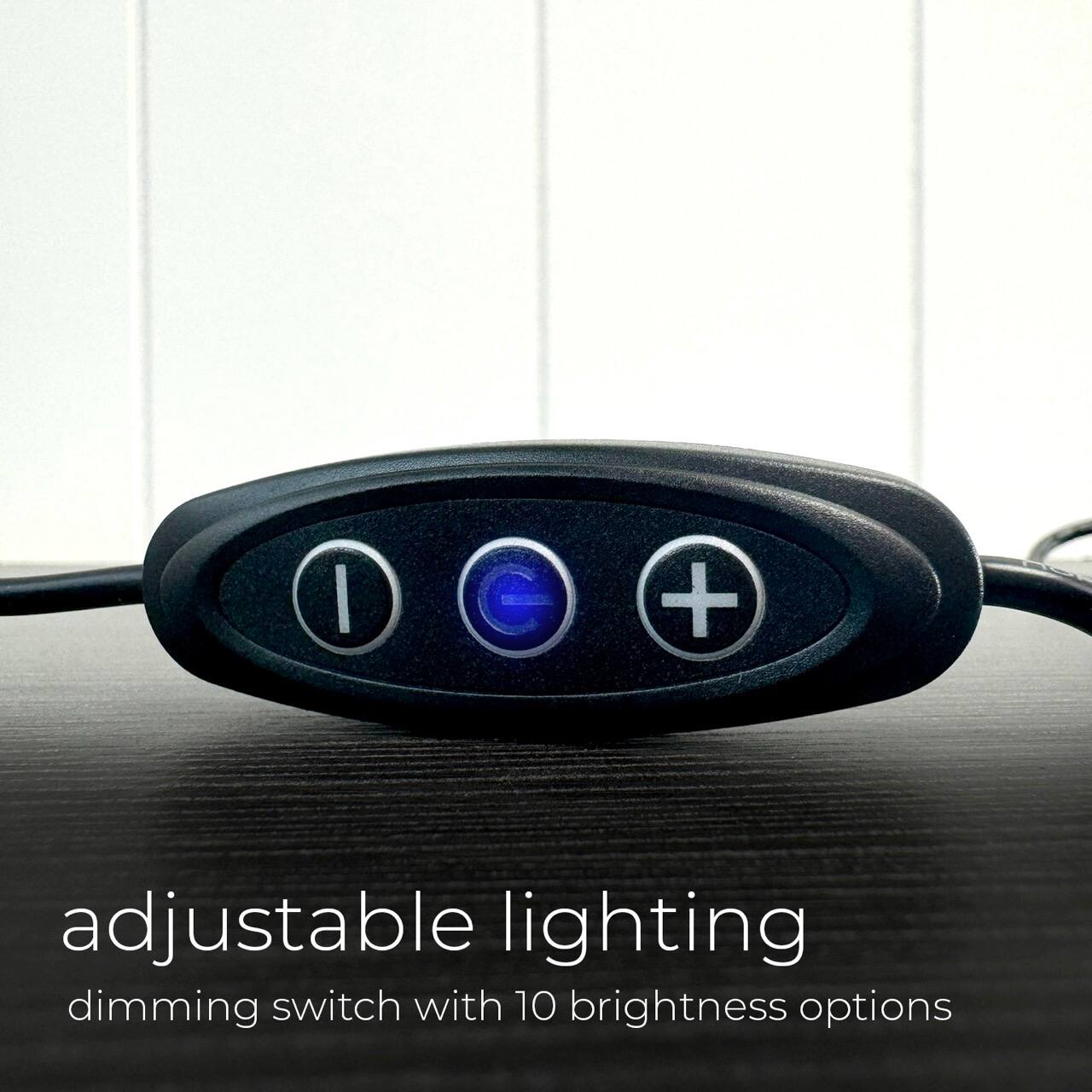 adjustable lighting  
dimming switch with 10 brightness options