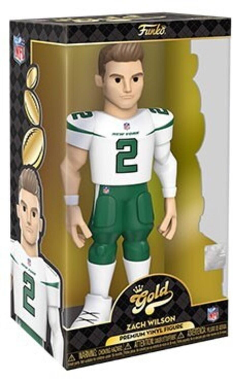Funko - GOLD 12 NFL: NY Jets - Zach Wilson (Styles May Vary) - Collectibles - Multicolor