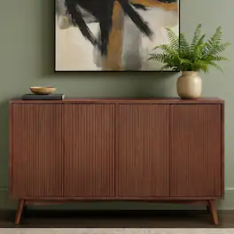 Teamson Home - Tremolo Sideboard with 4 Doors, Walnut - Brown