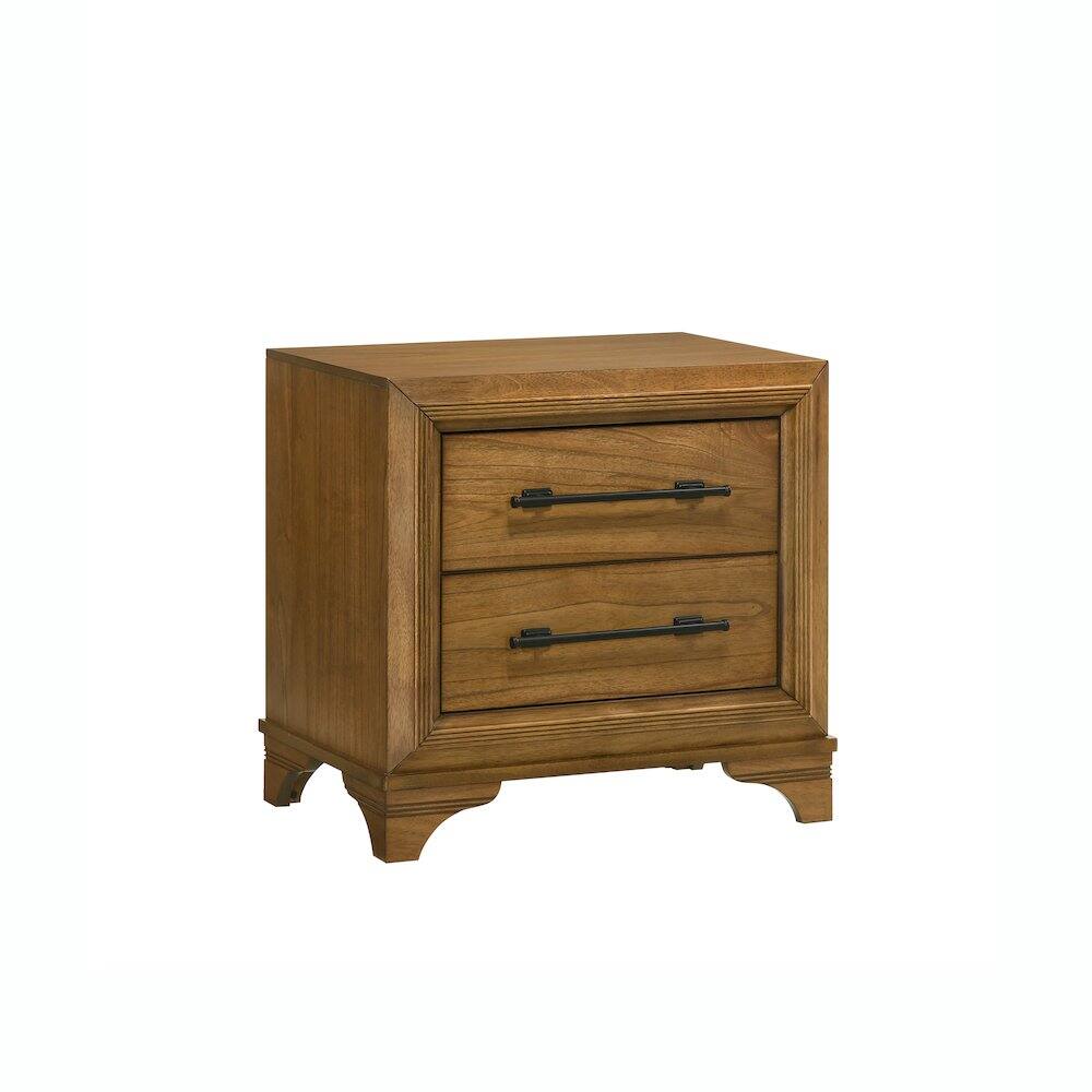 New Classic Furniture - Talcott Wood 2-Drawer Nightstand/Brown - Honey