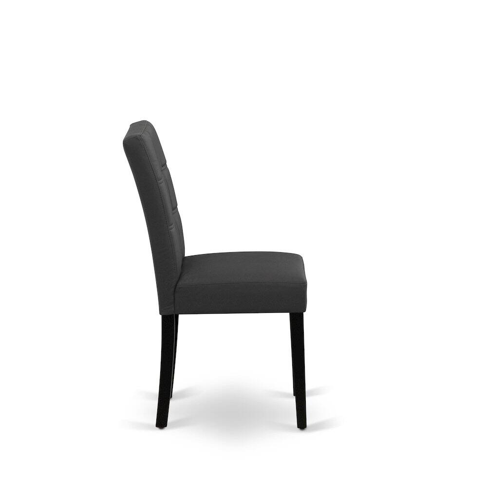 Alt View 6. East West Furniture - 5 Piece Kitchen Table Set - Black.
