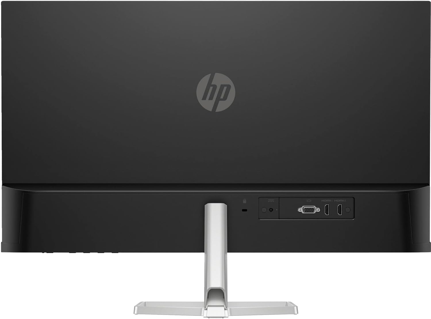 Back. HP - HP 27" FHD IPS Monitor with 300 nits Brightness, Flicker Free, Anti-Glare, HDMI & DKZ Hub, Black/Silver Color 2 Pack - Black/Silver.