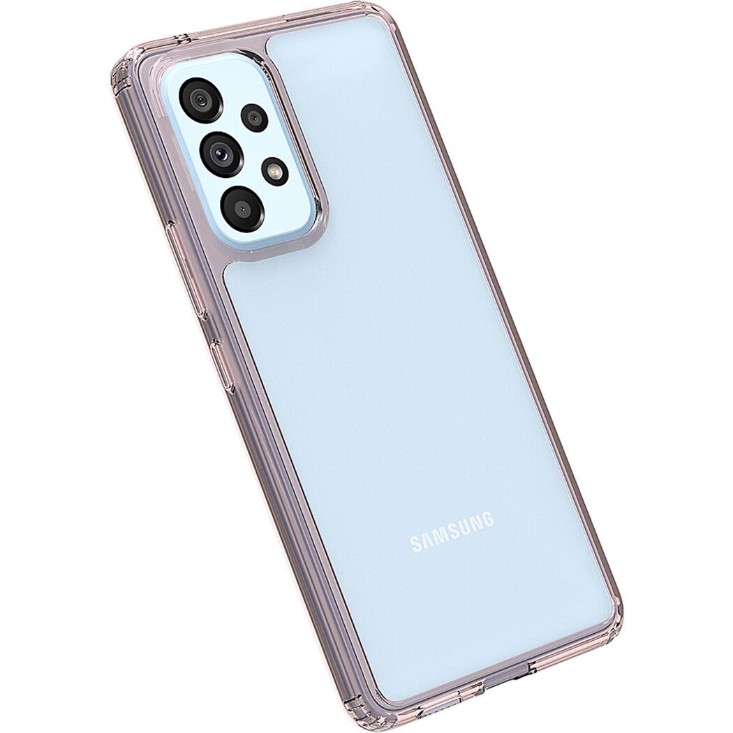 Alt View 11. SaharaCase - Hybrid-Flex Hard Shell Case for Samsung Galaxy A53 5G - Clear/Rose Gold.