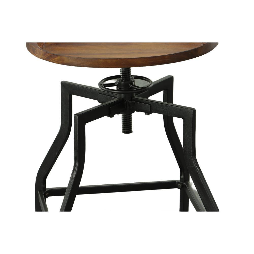 Carolina Chair & Table Marais Adjustable Barstool Chestnut/Black ...
