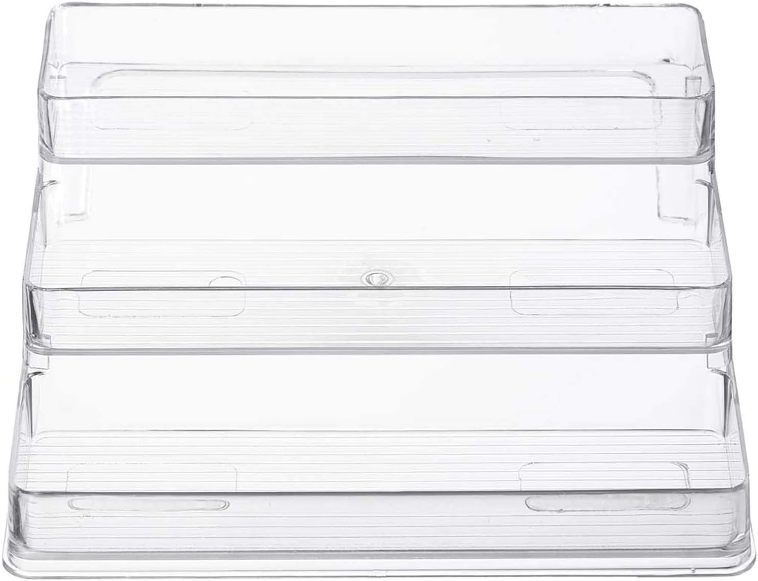 Back. Home Intuition - Home Intuition 3-Tier Spice Rack Step Shelf Cabinet Organizer, Clear (2) - Clear.