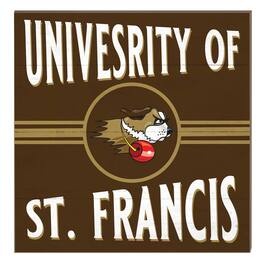 Jardine - St. Francis Fighting Saints 10" x 10" Retro Team Sign - Brown
