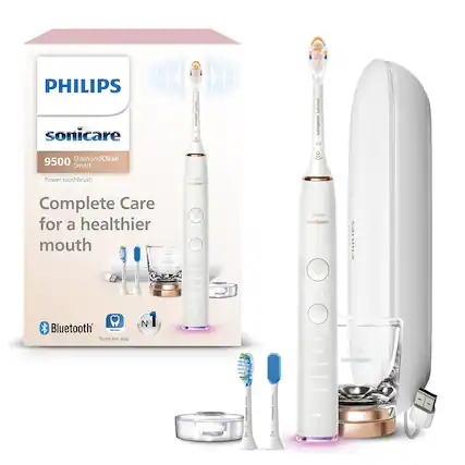 PHILIPS sonicare
9500 DiamondClean Smart
Power toothbrush
Complete Care for a healthier mouth
Bluetooth
Sonicare app
PHILIPS sonicare
9500 DiamondClean Smart
Power toothbrush
Complete Care for a healthier mouth
Bluetooth
Sonicare app