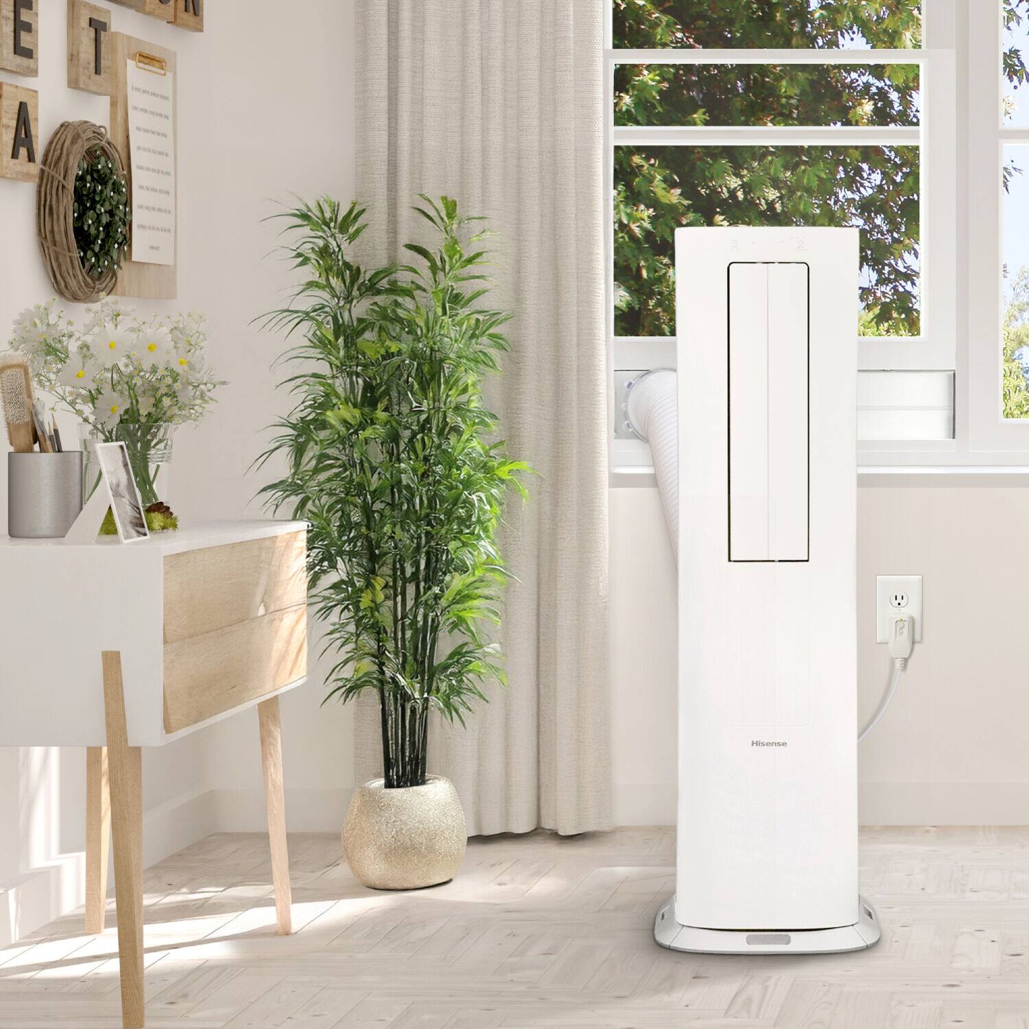 Alt View 15. Hisense - 350 Sq. Ft. 8,000 BTU Portable Air Conditioner Inverter with Heat - White.