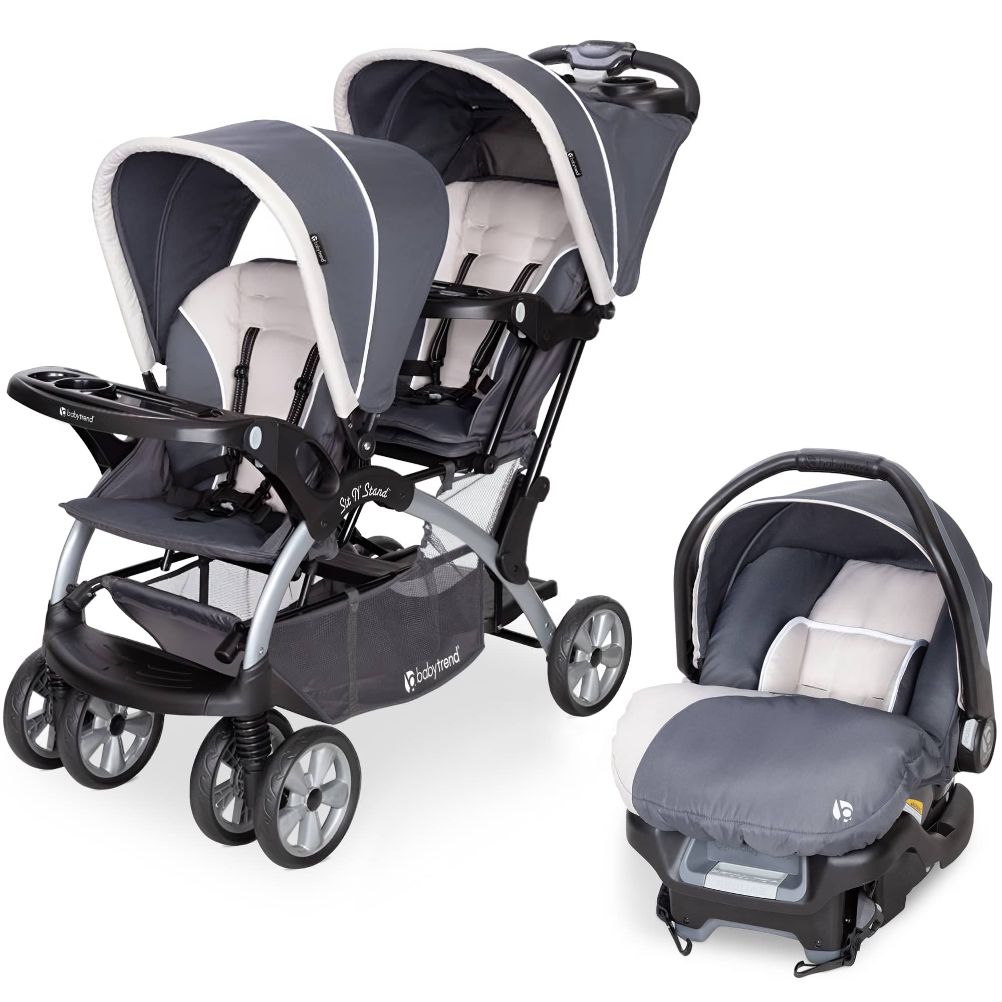 Baby Trend - Sit N' Stand Travel Double Baby Stroller w/ Single Car Seat, Magnolia price history on PriceWatchPro