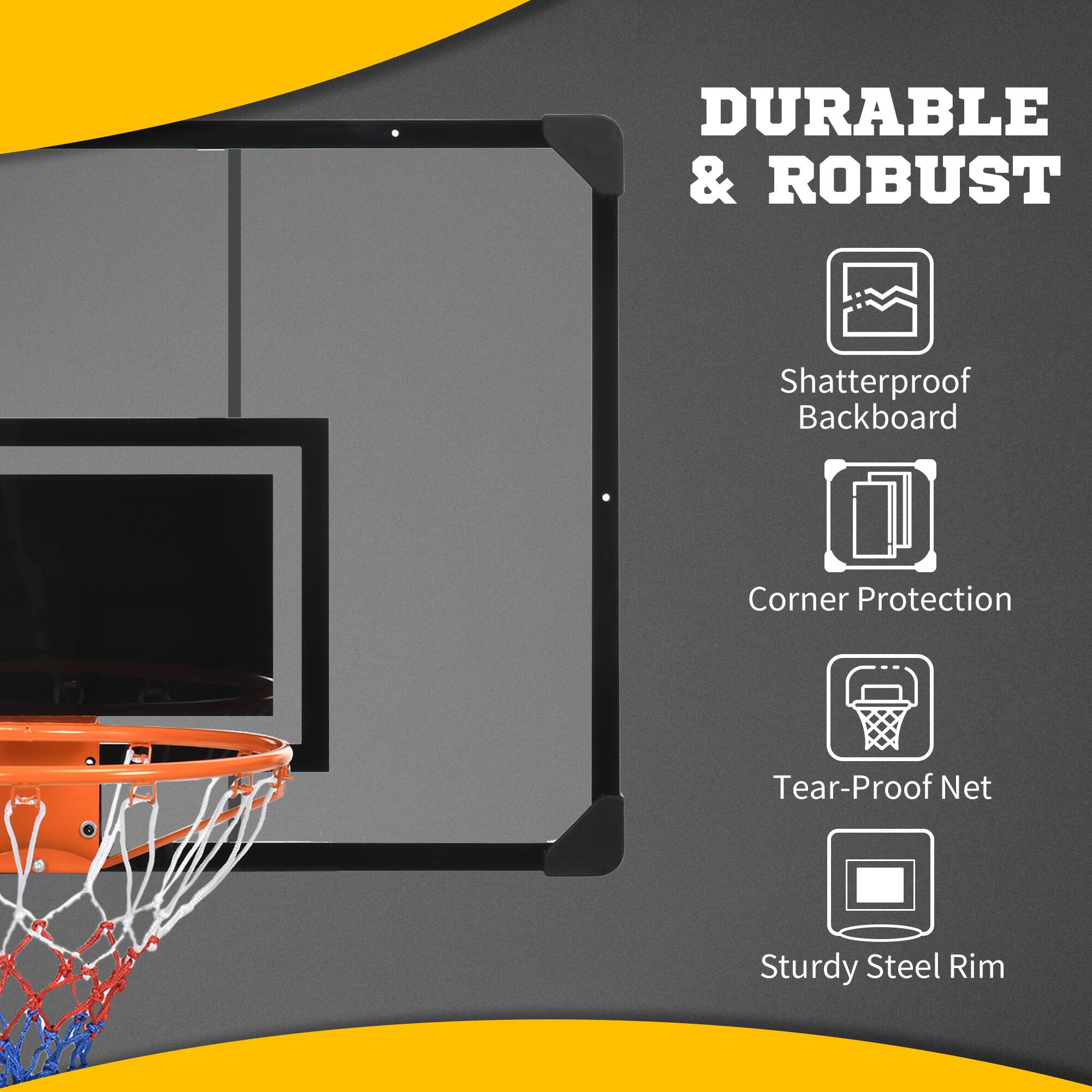 DURABLE & ROBUST

- Shatterproof Backboard
- Corner Protection
- Tear-Proof Net
- Sturdy Steel Rim