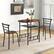 Alt View 12. Costway - 3 Pcs Dining Set Table And 2 Chairs Compact Bistro Pub Breakfast Home Kitchen - Black and Brown.