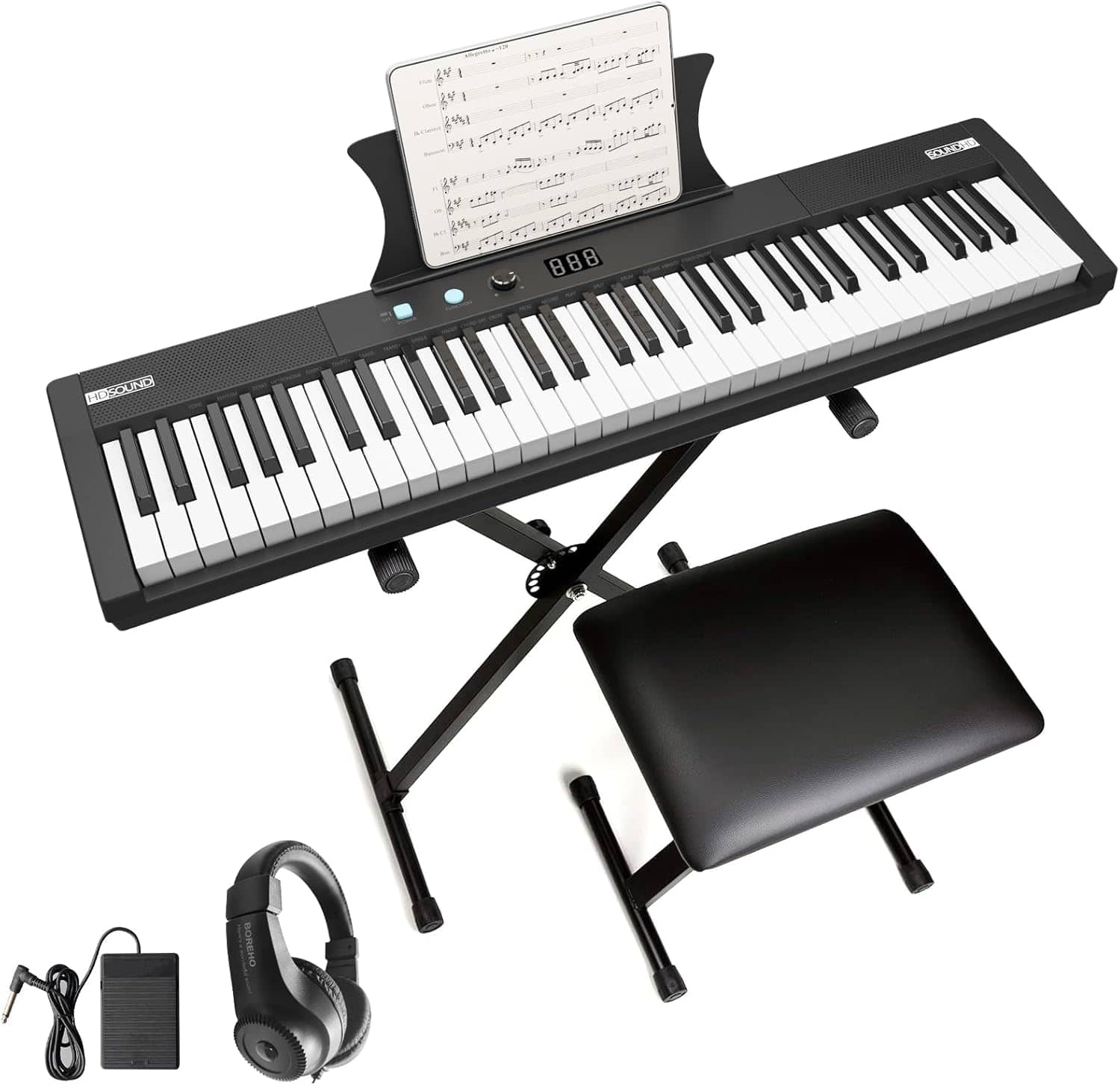 GARVEE - 61-Key Electronic Digital Keyboard – Versatile Portable Piano for Home Practice & Performance, Ideal for All Levels