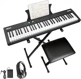 GARVEE - 61-Key Electronic Digital Keyboard – Versatile Portable Piano for Home Practice & Performance, Ideal for All Levels