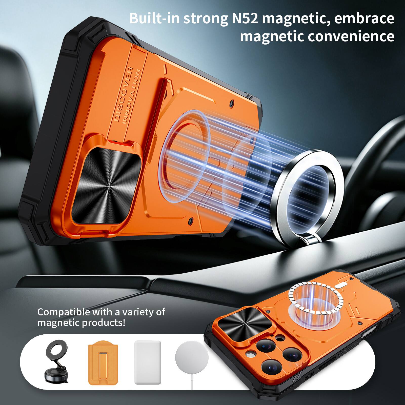 Built-in strong N52 magnetic, embrace magnetic convenience

Compatible with a variety of magnetic products!