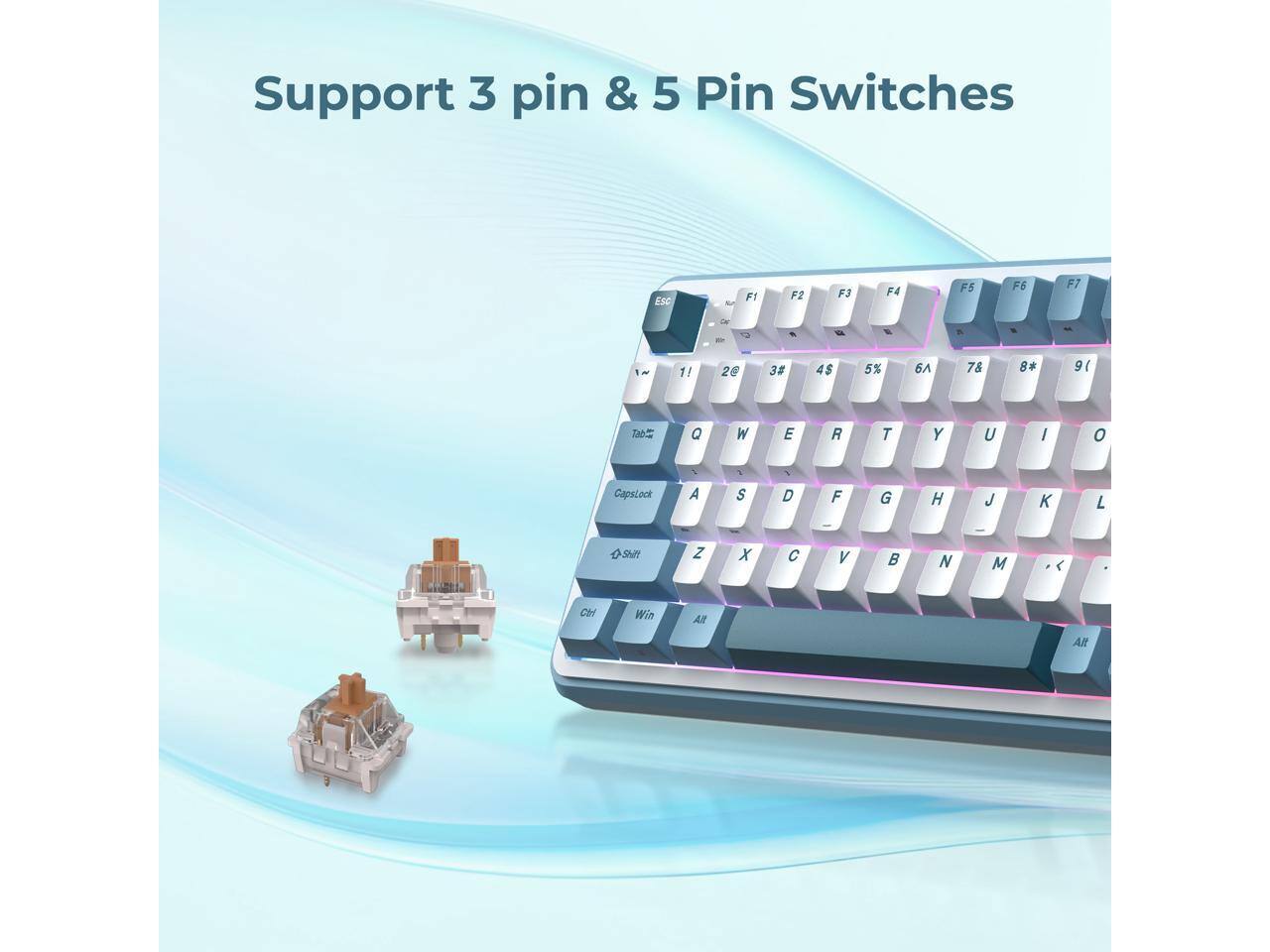 Support 3 pin & 5 Pin Switches