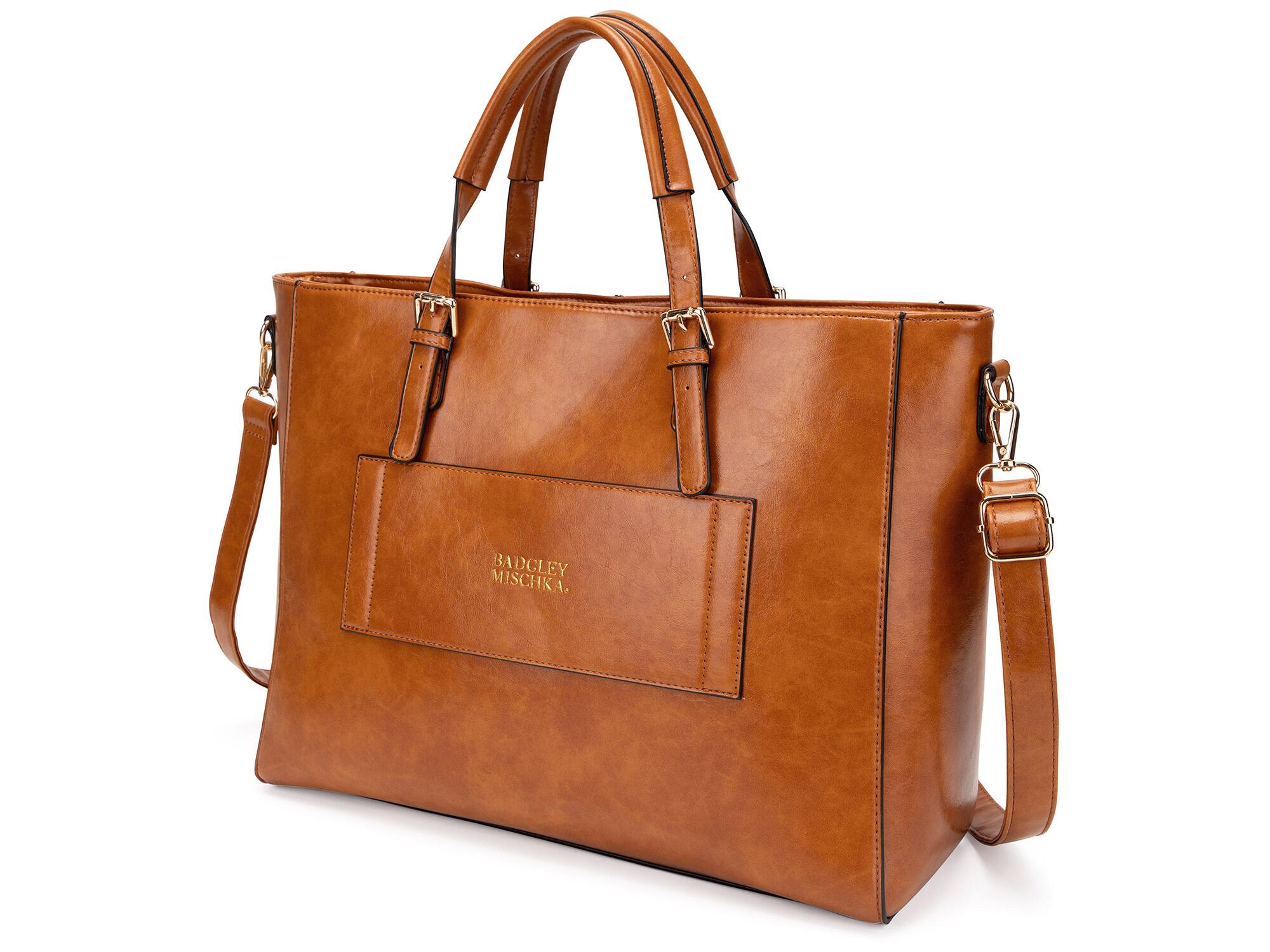 Badgley Mischka Julia Vegan Leather Weekender Duffel Bag | Tan
