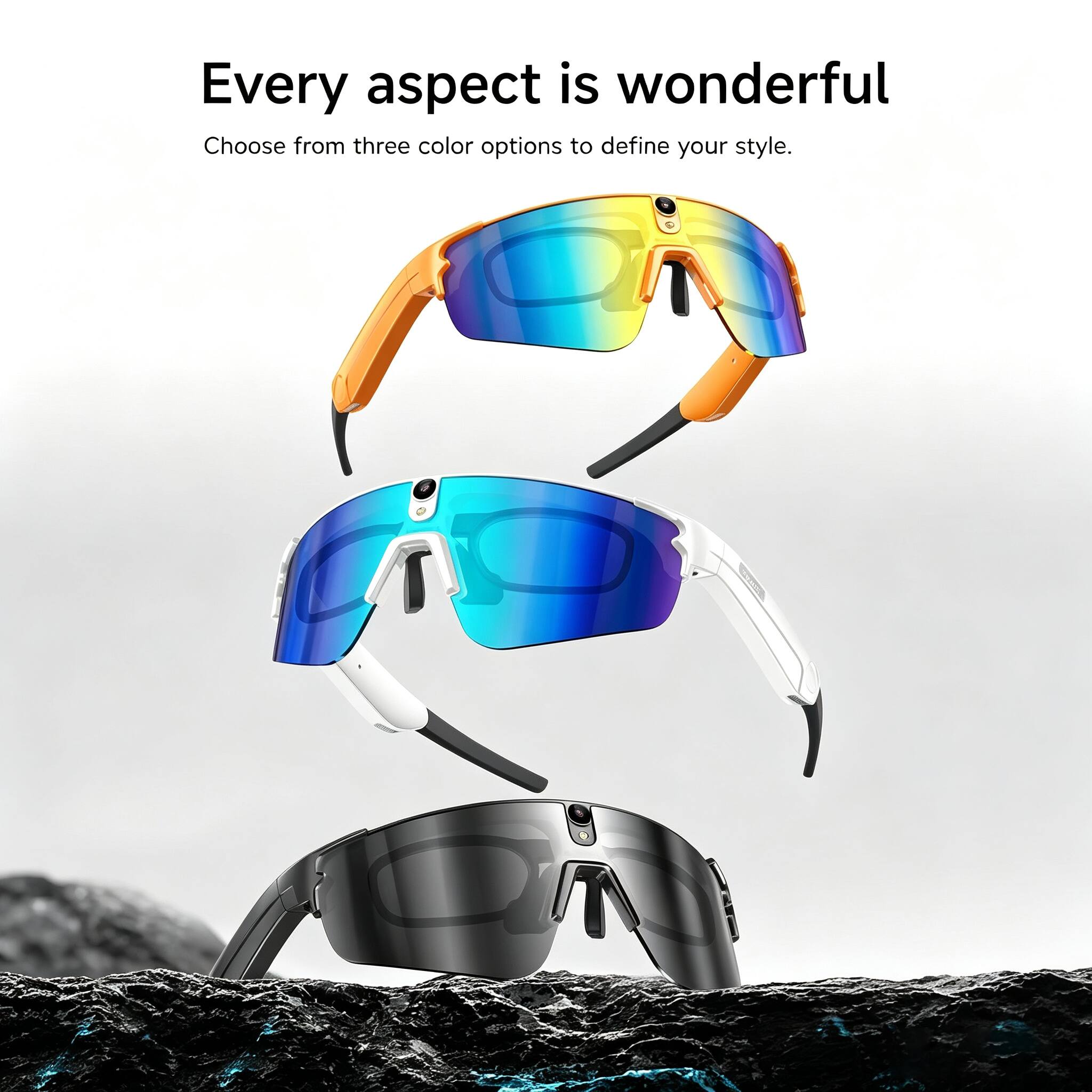 Every aspect is wonderful  
Choose from three color options to define your style.
