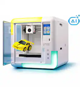 AOSEED - AI-Powered 3D Printer for Kids & Beginners: STEM Educational Toy, AI Design Apps, Gift for Kids - White
