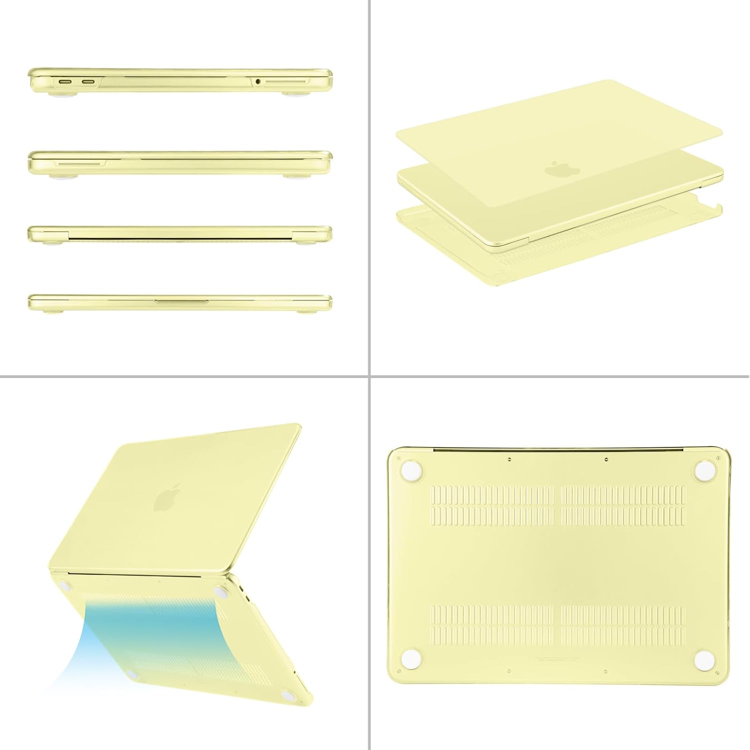 Alt View 4. mosiso - For 2026 MacBook Neo Case 13 inch A3404 with A18 Pro Chip, Protective Hard Shell & Keyboard Cover & Screen Film & Pouch - Citrus.