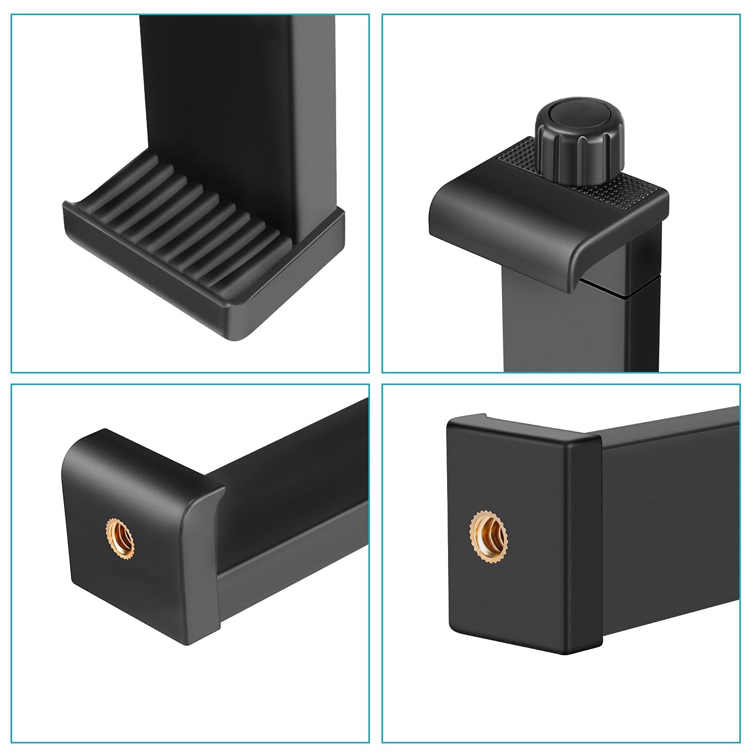 Alt View 1. Neewer - iPad Tripod Mount, Adjustable Clamp 16-23.5cm - Black.