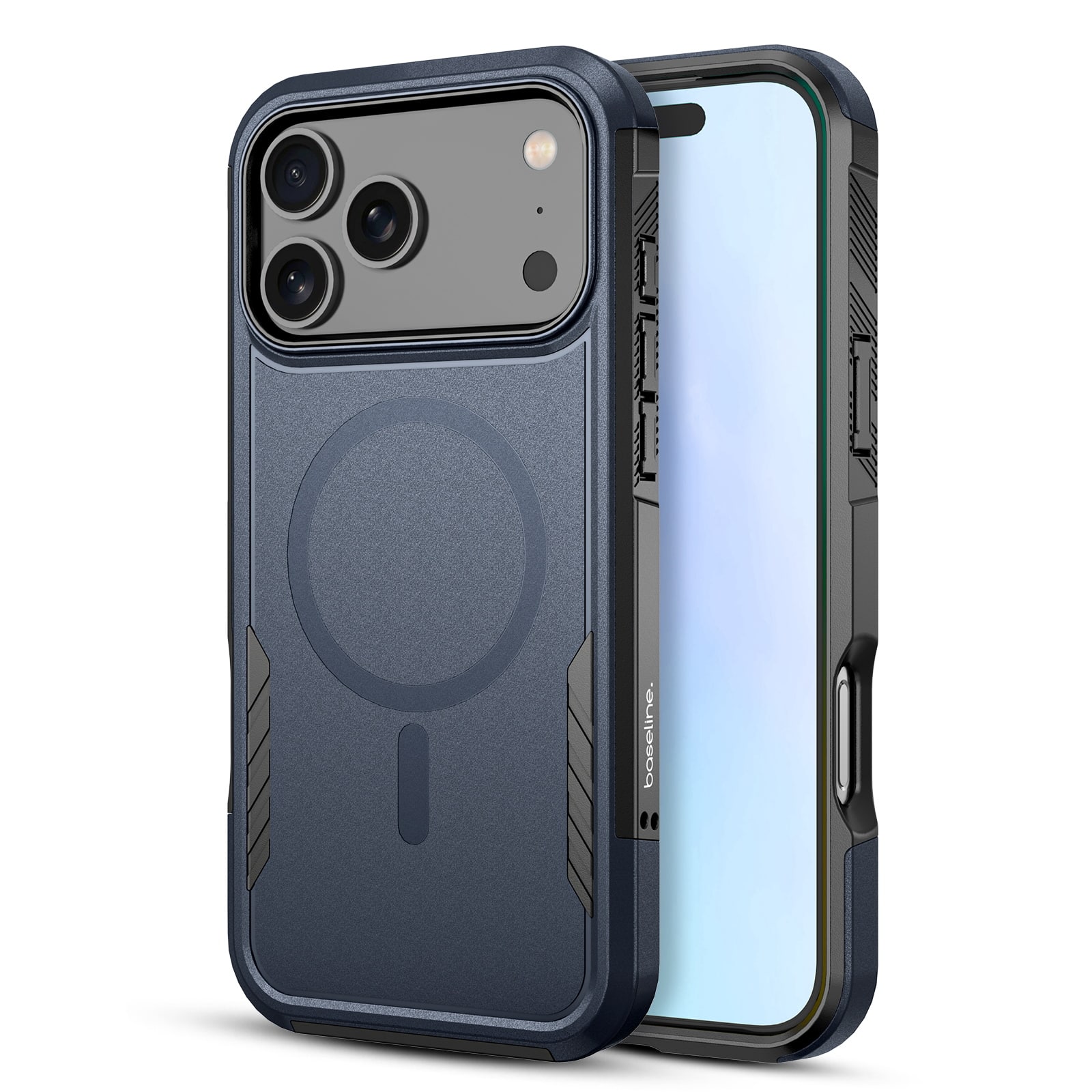 Front. BASELINE - baseline Fortress Series MagSafe Case for Apple iPhone 17 Pro Max - Reflex Blue - Blue.