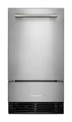KitchenAid - 18 inch 35-Lb. Ice Maker - PrintShield Stainless Finish