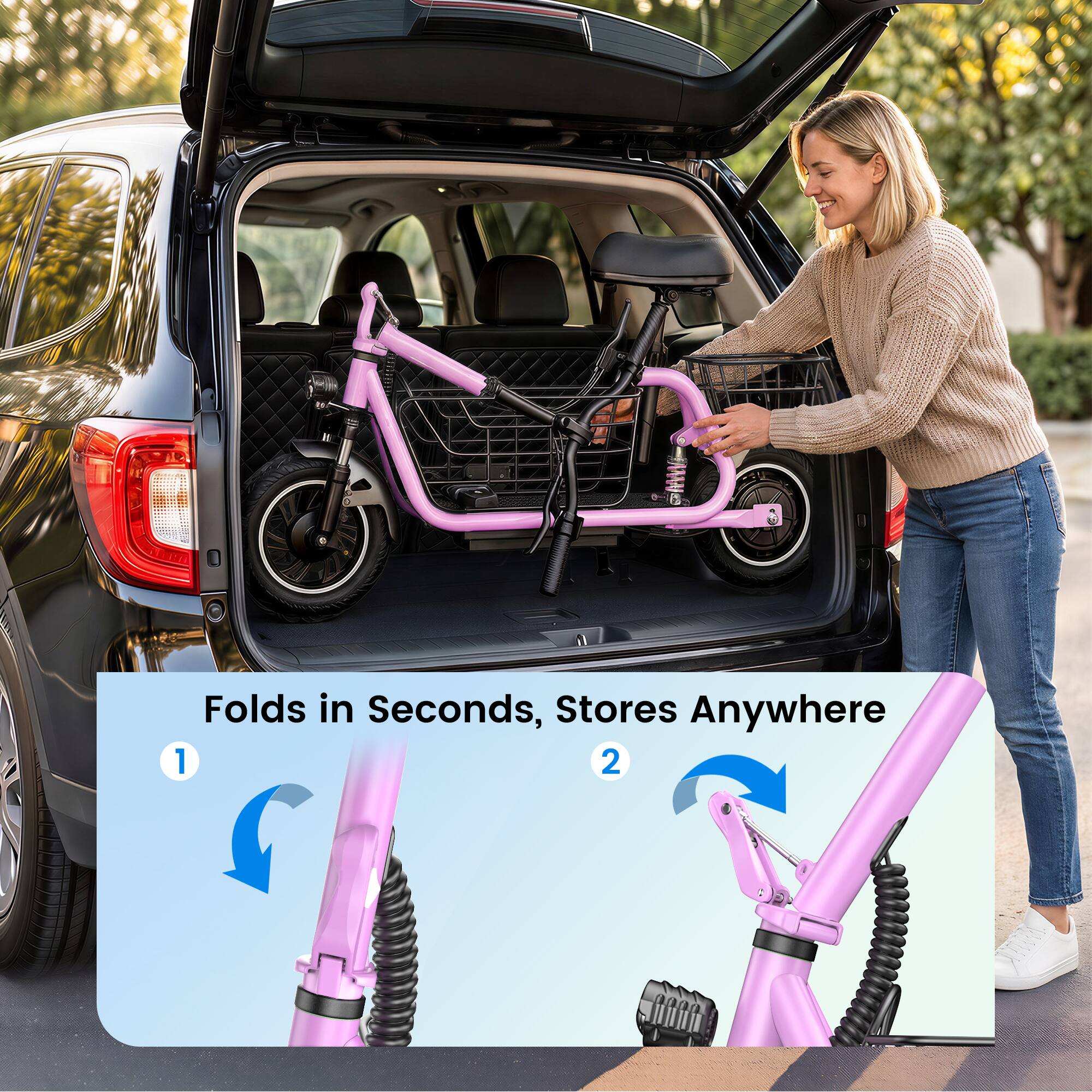 Folds in Seconds, Stores Anywhere