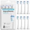 FOR WHITER TEETH & GUM CARE
AquaSonic
PROFLEX
REPLACEMENT BRUSH HEADS
ADA Accepted
American Dental Association
- Helps remove plaque
- Helps prevent and reduce gingivitis
8 BRUSH HEADS
INCLUDES PROTECTIVE CAPS