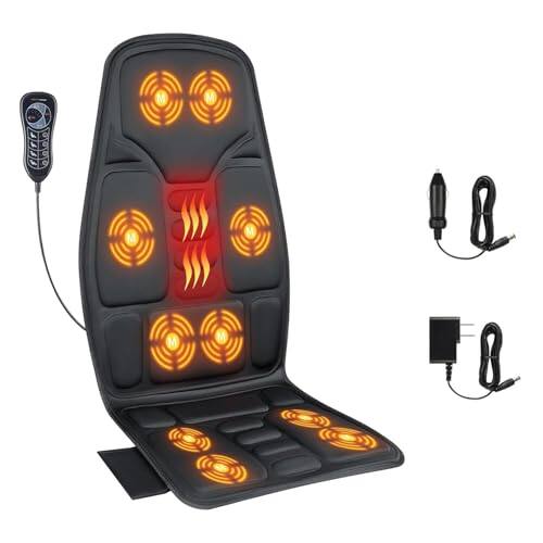 Front. DORLUKFU - Back Massage Chair Pad, Back Massager with Heat for Pain Relief, Chair Massager for Full Body Massage, Deep Tissue.