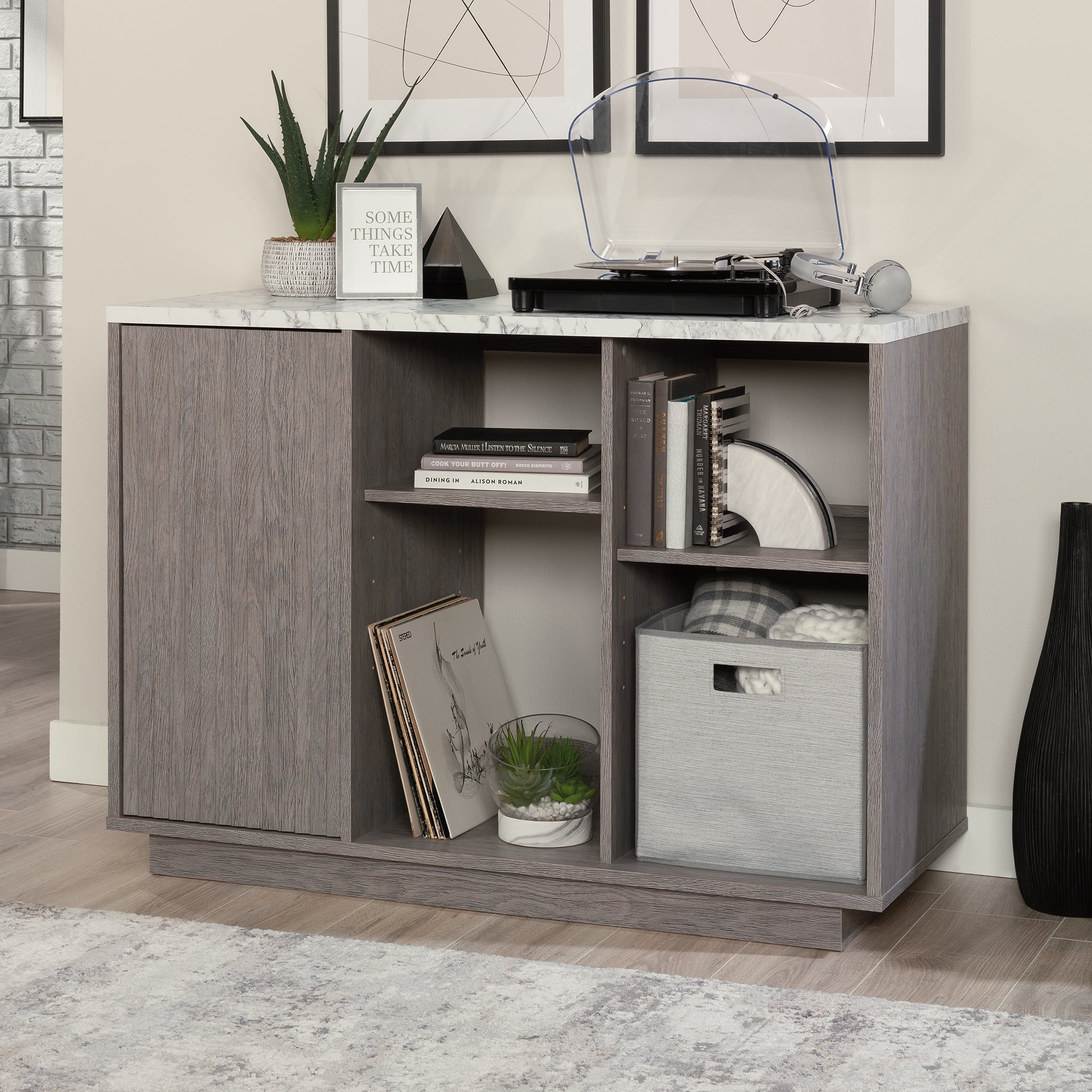 Sauder – Accent Storage Cabinet with Door in Ashen Oak – Ashen Oak™ Sansujyuku sansujyuku.com