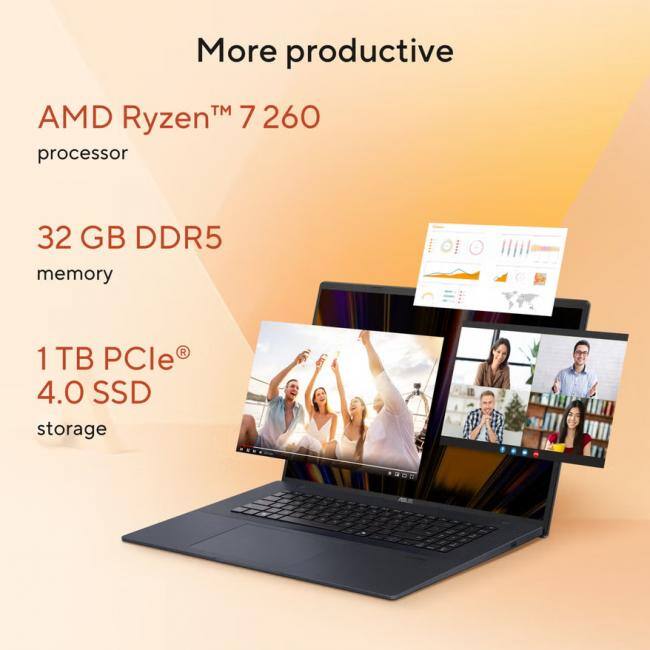 More productive

AMD Ryzen™ 7 2600 processor

32 GB DDR5 memory

1 TB PCIe® 4.0 SSD storage