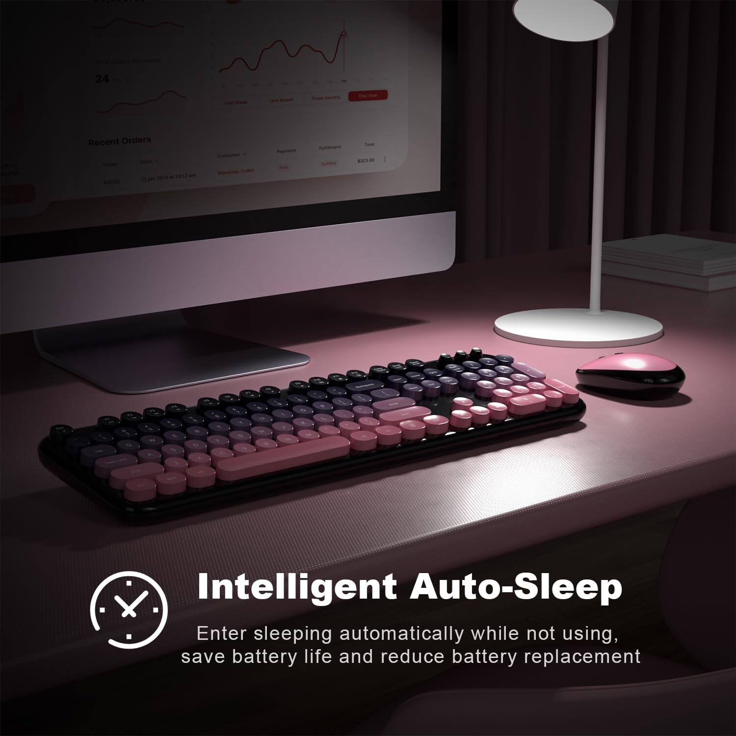 Intelligent Auto-Sleep  
Enter sleeping automatically while not using, save battery life and reduce battery replacement